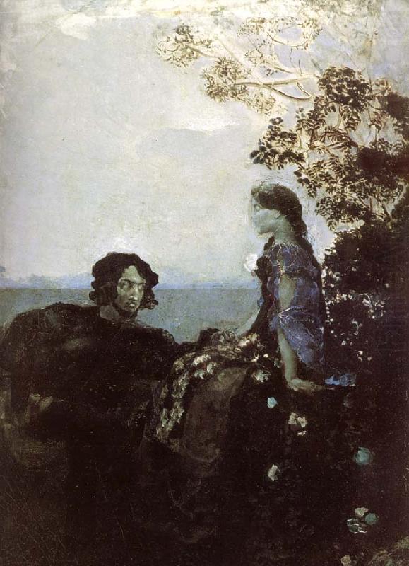 Hamlet and Ophelia, Mikhail Vrubel